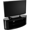 Buckingham Oval Affinity TV Stand 1100 Satin Black / Black Glass