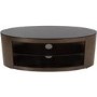 Buckingham Oval Affinity TV Stand 1100 Walnut / Black Glass