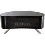 Bay Affinity Curved TV Stand 1150 Black / Black Glass