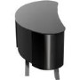 Bay Affinity Curved TV Stand 1150 Black / Black Glass