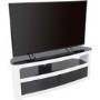 Burghley Affinity Curved TV Stand 1250 Gloss White / Black Glass