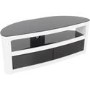 Burghley Affinity Curved TV Stand 1250 Gloss White / Black Glass