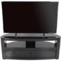 Burghley Affinity Curved TV Stand 1250 Piano Black / Black Glass