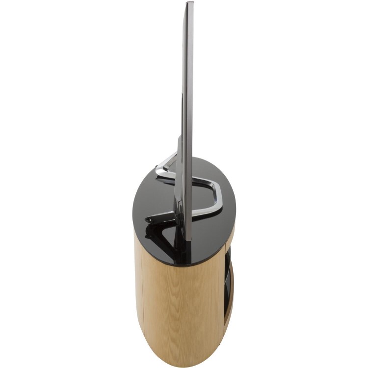 Buckingham Affinity Oval TV Stand 1400 Oak / Black Glass