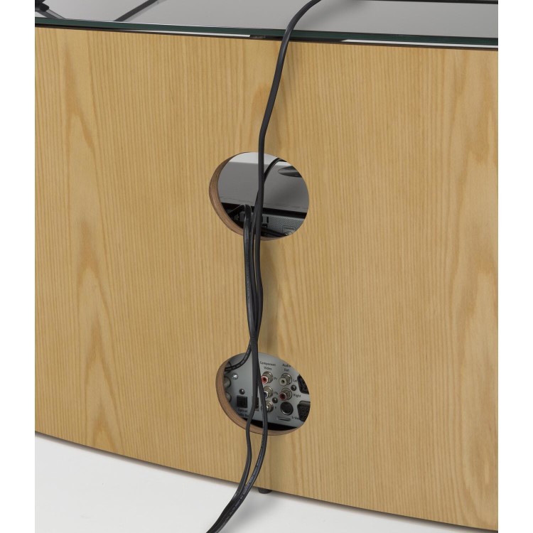 Buckingham Affinity Oval TV Stand 1400 Oak / Black Glass