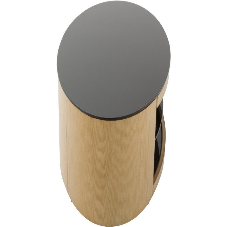 Buckingham Affinity Oval TV Stand 1400 Oak / Black Glass