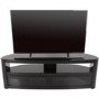 Burghley Affinity Curved TV Stand 1500 Black / Black Glass