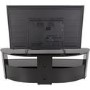 Burghley Affinity Curved TV Stand 1500 Black / Black Glass