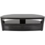Burghley Affinity Curved TV Stand 1500 Black / Black Glass