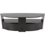 Burghley Affinity Curved TV Stand 1500 Black / Black Glass