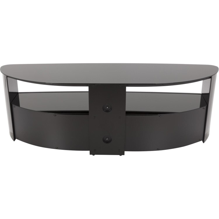 Burghley Affinity Curved TV Stand 1500 Black / Black Glass