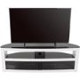 Burghley Affinity Curved TV Stand 1500 Gloss White / Black Glass