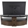 Burghley Affinity Curved TV Stand 1500 Walnut / Black Glass