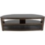 Burghley Affinity Curved TV Stand 1500 Walnut / Black Glass