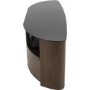 Burghley Affinity Curved TV Stand 1500 Walnut / Black Glass