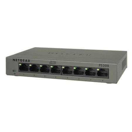 Netgear Fast Ethernet 10/100Mbps 8 port Switch 200 series 3yr warranty metal case