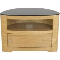 Blenheim Affinity Curved TV Stand 800 Oak / Black glass