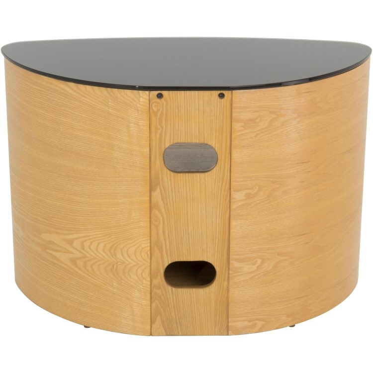 Blenheim Affinity Curved TV Stand 800 Oak / Black glass