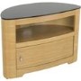 Blenheim Affinity Curved TV Stand 800 Oak / Black glass