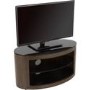 Buckingham Affinity Oval TV Stand 800 Walnut / Black Glass
