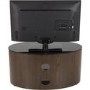 Buckingham Affinity Oval TV Stand 800 Walnut / Black Glass
