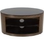Buckingham Affinity Oval TV Stand 800 Walnut / Black Glass
