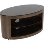 Buckingham Affinity Oval TV Stand 800 Walnut / Black Glass