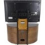 Refurbished AVF FSL1000BLEW Blenheim Affinity Curved Combi TV Stand 1000 Walnut / Black Glass