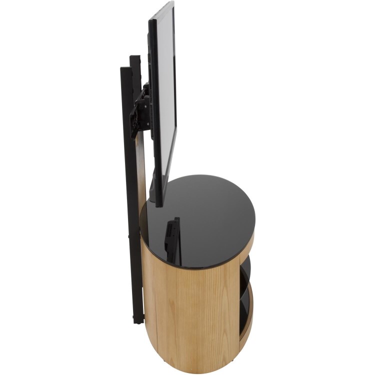 Buckingham Affinity Oval Combi TV Stand 1000 Oak / Black Glass