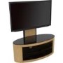 Buckingham Affinity Oval Combi TV Stand 1000 Oak / Black Glass