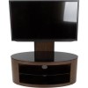 Buckingham Affinity Oval Combi TV Stand 1000 Walnut / Black Glass