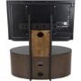 Buckingham Affinity Oval Combi TV Stand 1000 Walnut / Black Glass