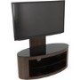 Buckingham Affinity Oval Combi TV Stand 1000 Walnut / Black Glass