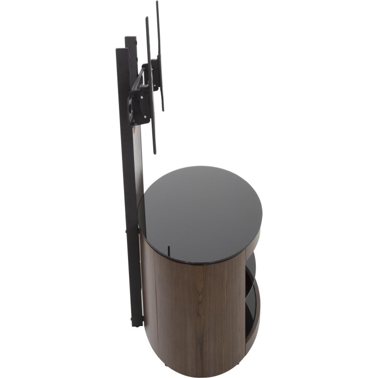 Buckingham Affinity Oval Combi TV Stand 1000 Walnut / Black Glass