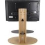 Chepstow Affinity Oval Pedestal TV Stand 930 Oak / Black Glass