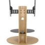 Chepstow Affinity Oval Pedestal TV Stand 930 Oak / Black Glass