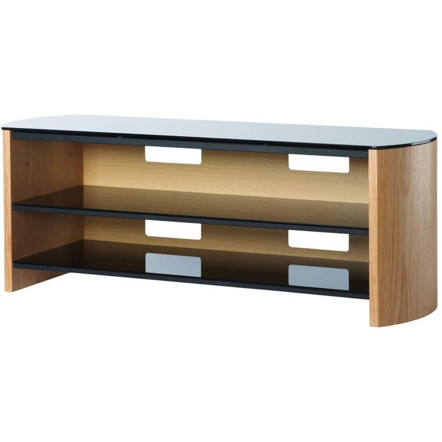 Alphason FW1100 LO B Finewoods TV Stand for up to 50 TVs Black Laptops Direct