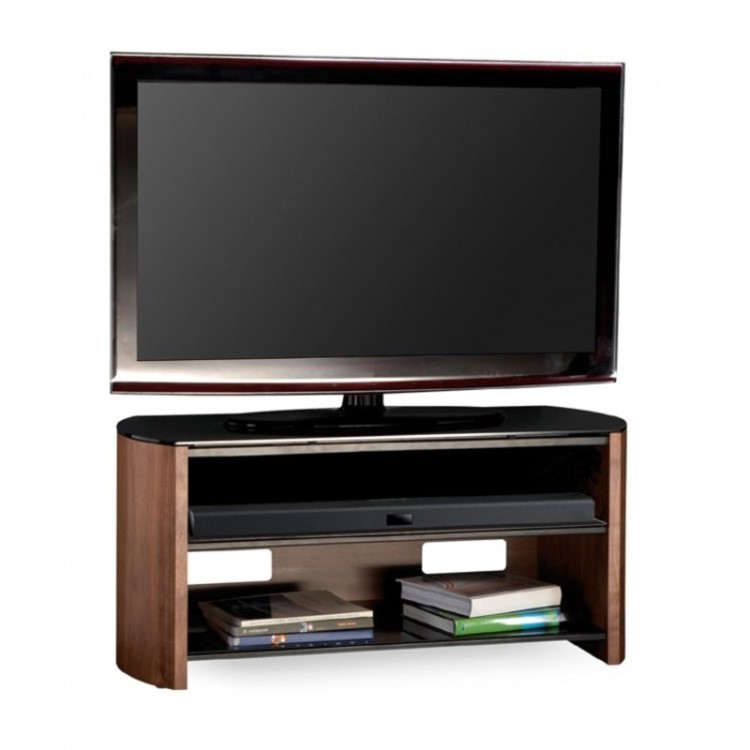 Alphason FW1100-W/B Finewoods HiFi and TV Stand for up to 50" TVs - Walnut