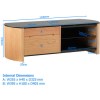 Alphason FW1100CB-LO Finewoods TV Stand for up to 50&quot; TVs - Light Oak