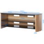 Alphason FW1350-BV/B Finewoods TV Stand for up to 60" TVs - Black/Oak