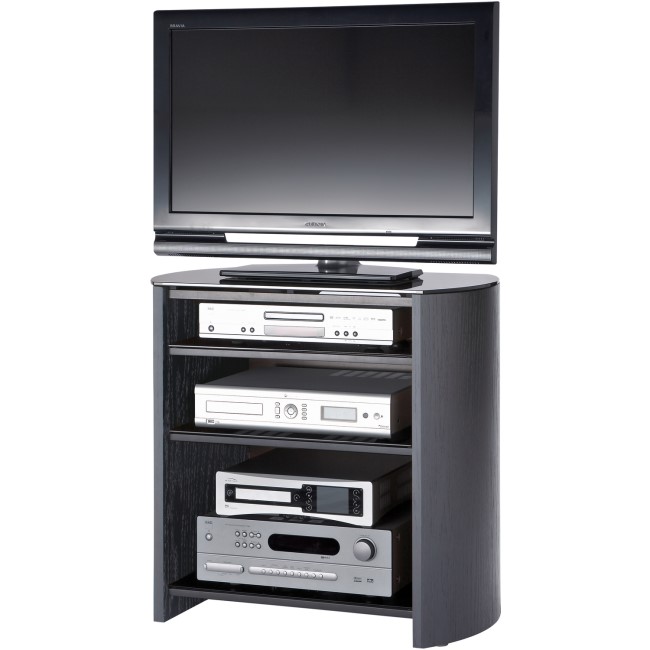 Alphason FW750/4-BV/B Finewoods HiFi and TV Stand for up to 37" TVs - Black 