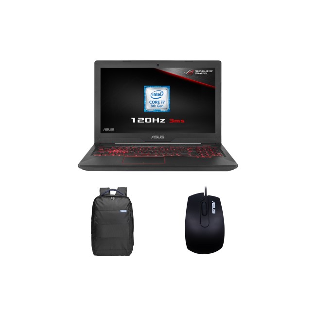 GRADE A2 - ASUS FX504GM Core I7-8750H 8GB 256GB + 1TB GTX 1060 15.6 Inch Windows 10 Gaming Laptop Inc Bag & Mouse
