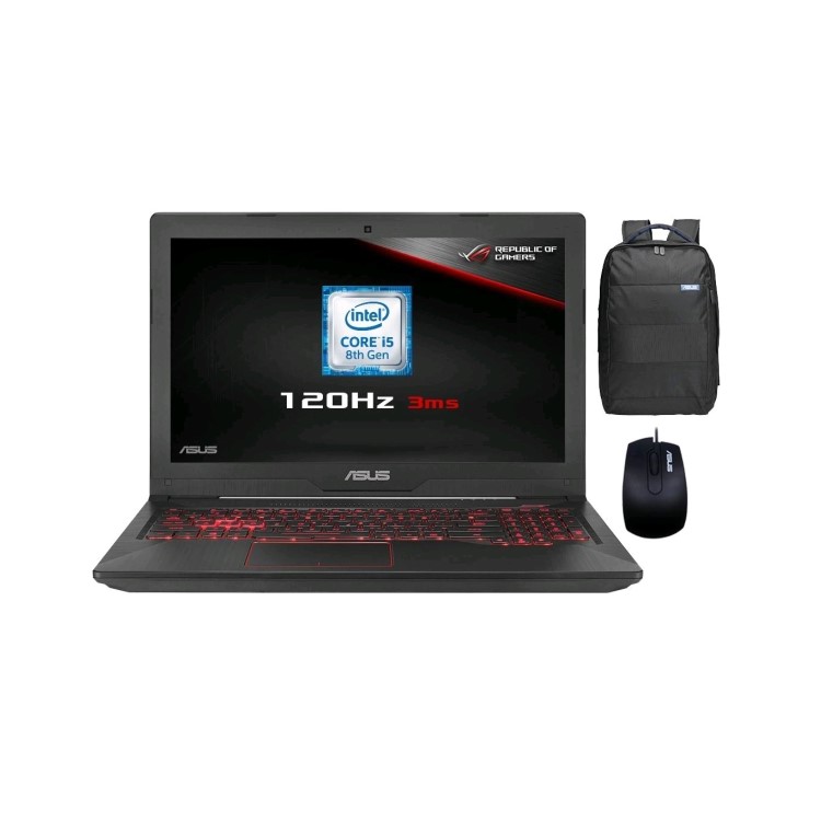 Asus FX504 Core I5-8300H 8GB 256GB + 1TB GeForce GTX 1060 15.6 Inch Windows 10 Gaming Laptop With Bag & Mouse