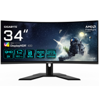 GIGABYTE G34WQCP 34" VA QHD 180Hz 1ms Curved Gaming Monitor