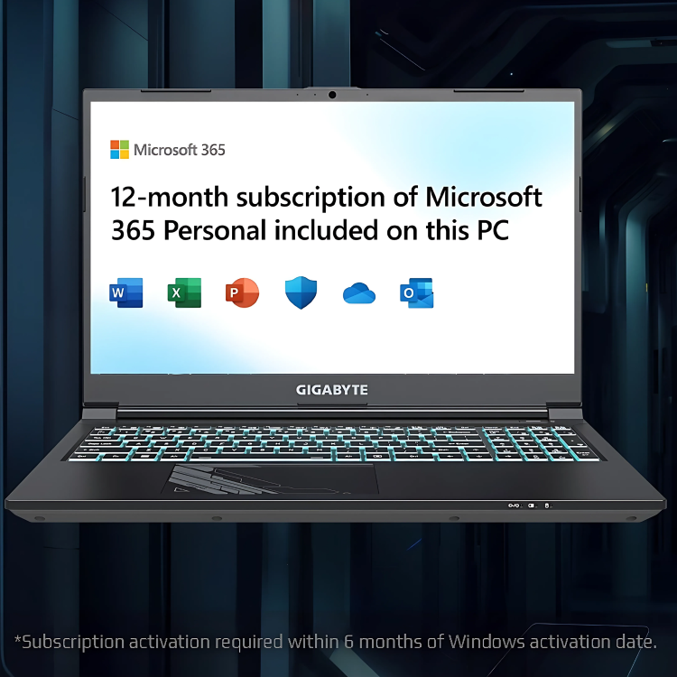 GIGABYTE G5 MF5 Intel Core i7 16GB RAM 1TB SSD RTX 4050 144Hz 15.6 Inch Windows 11 Laptop
