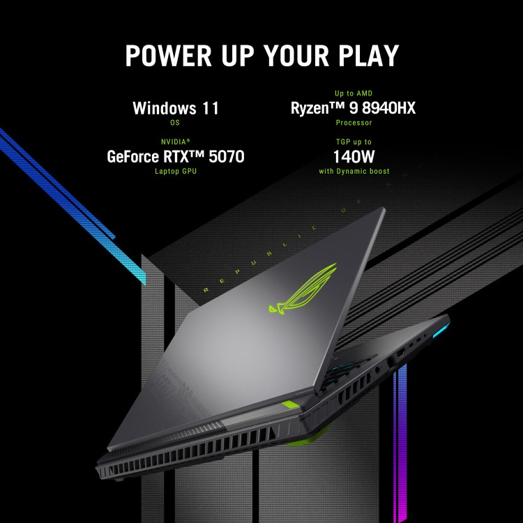 ASUS ROG Strix G16 AMD Ryzen 9 16GB RAM 1TB SSD NVIDIA GeForce RTX 5070 165Hz 16 Inch Windows 11 Gaming Laptop