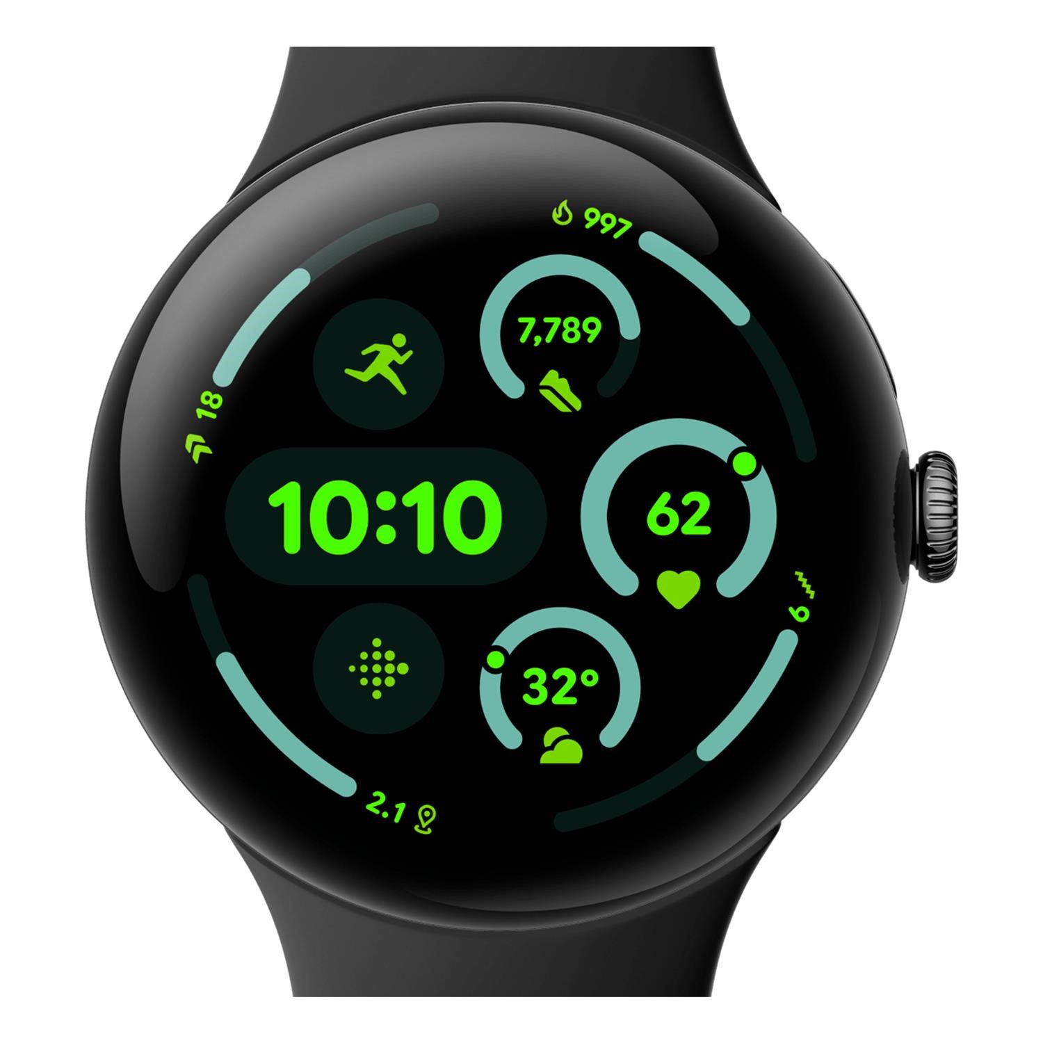 Google Pixel Watch 3 With Obsidian Band 45Mm Wi-Fi Smartwatch Black, Laptops Direct - GA05785-DE