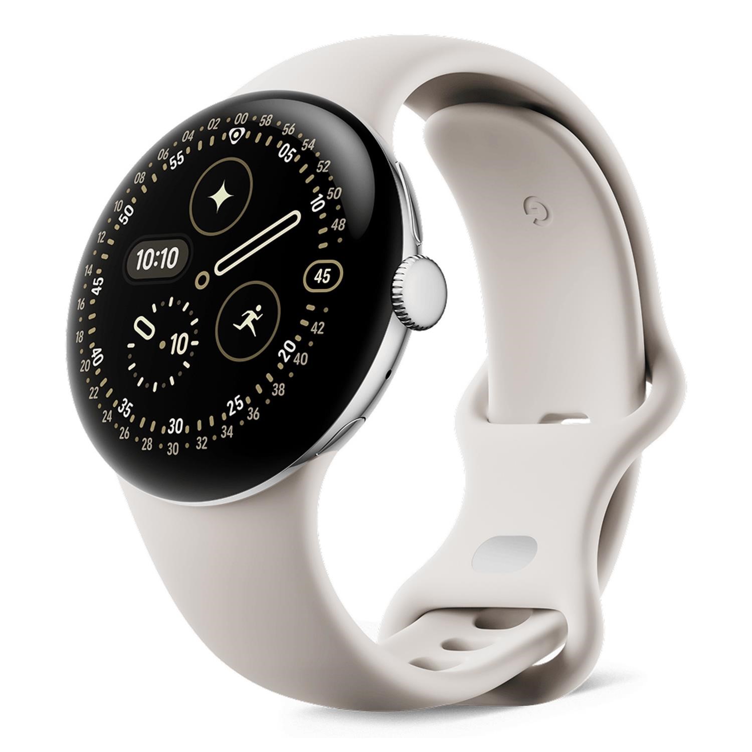 Pixel Watch 4 41mm Polished Aluminium Case Porcelain Active Band Wi Fi Smartwatch