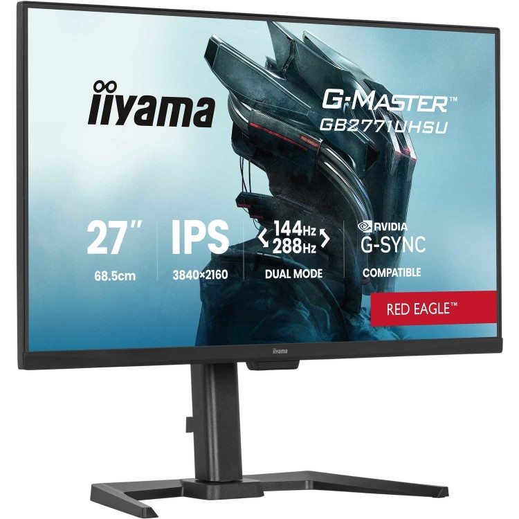 iiyama G-Master GB2771UHSU 27" IPS Dual Mode 4K UHD 144Hz Full HD 288Hz 0.8ms Gaming Monitor