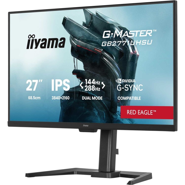 iiyama G-Master GB2771UHSU 27" IPS Dual Mode 4K UHD 144Hz Full HD 288Hz 0.8ms Gaming Monitor